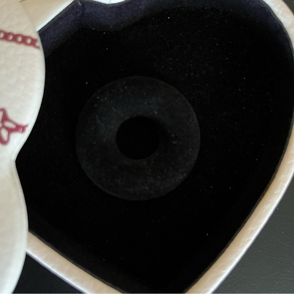 ❤️Pandora Heart-Shaped Pink Leather Jewelry Box Travel Case 2-Tiered - Picture 4 of 8